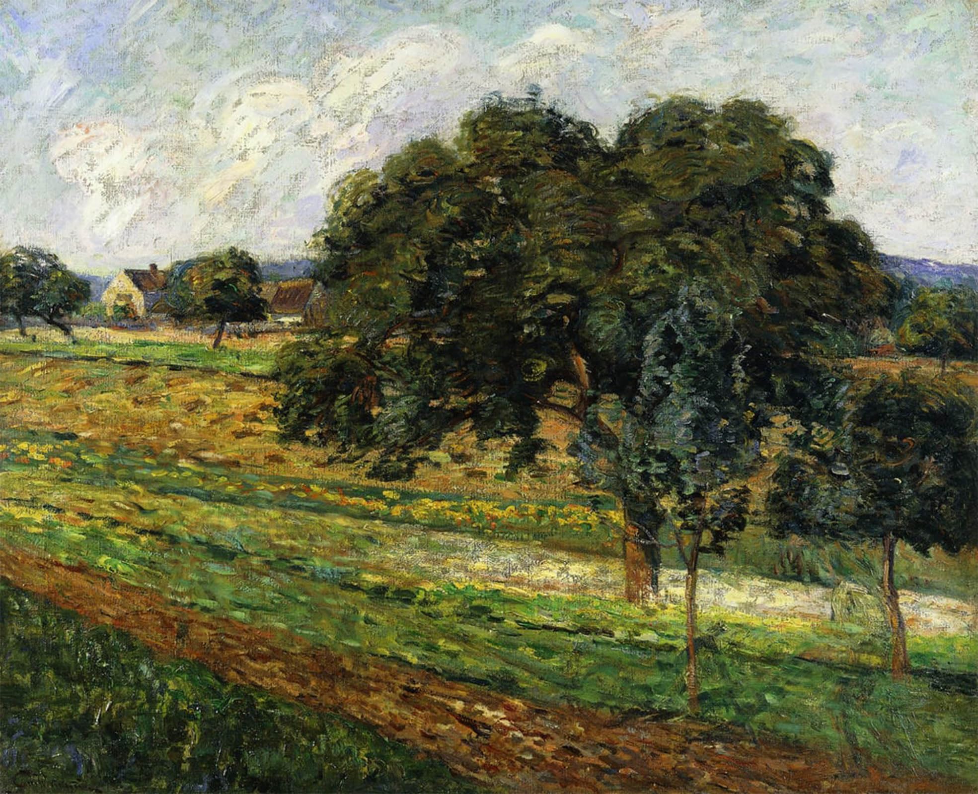 ARTXLXXBN Famous Painting Art Wall Decor Abstract Art Picture Trees and Flowers Damiette Countryside by Jean Baptiste Armand Guillaumin Animal Pictures for Home Decor 60x90cm