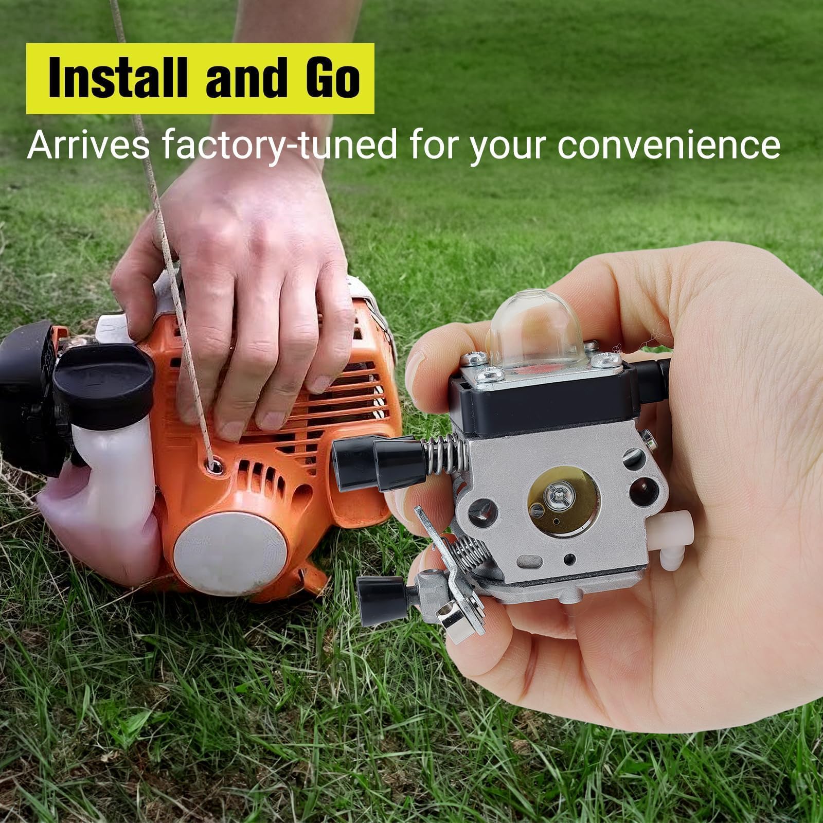Kit Carburateur De Rechange Pour Tondeuse Stihl FS45, FS55, Etc. - Compatible Zama C1Q-S66, C1Q-S186... - Inclut Filtres, Tuyaux, Bougie