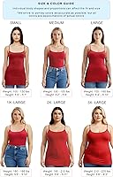 Vista 4 de Emmalise Camisola larga casual básica para mujer, con tirantes ajustables, top en capas