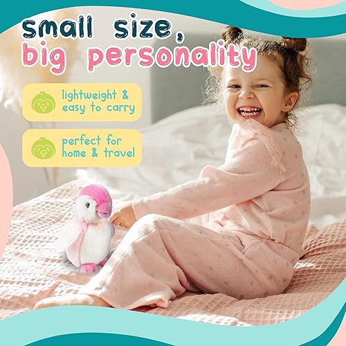 Miniatura 3 de Forest & Twelfth Animal de peluche de 7 a 8 pulgadas, juguete de peluche suave, lindo animal de peluche para niños y niñas, animales de peluche