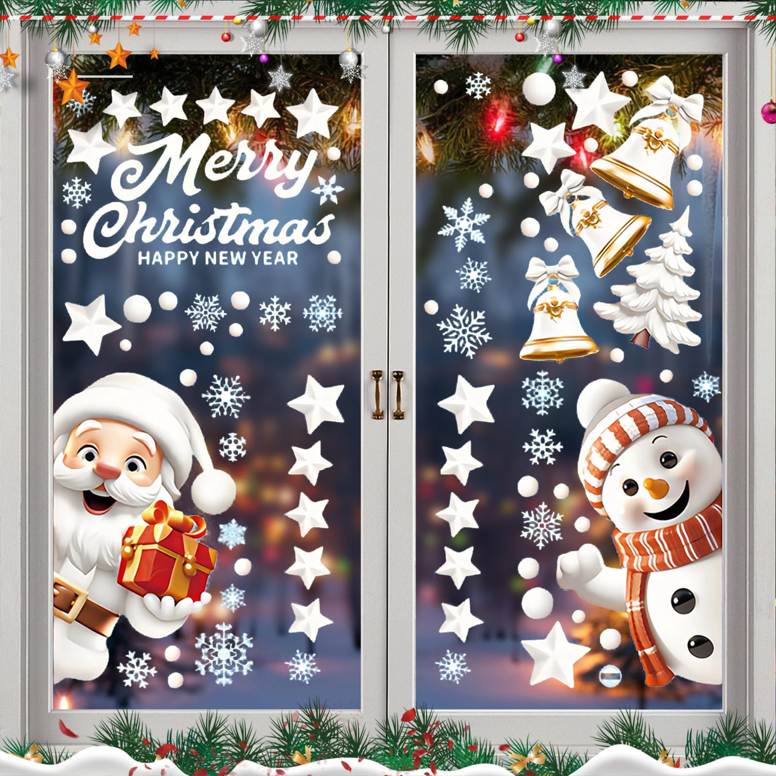 Fensterbilder Weihnachten Selbstklebend, 9 Blatt 146 Stück W