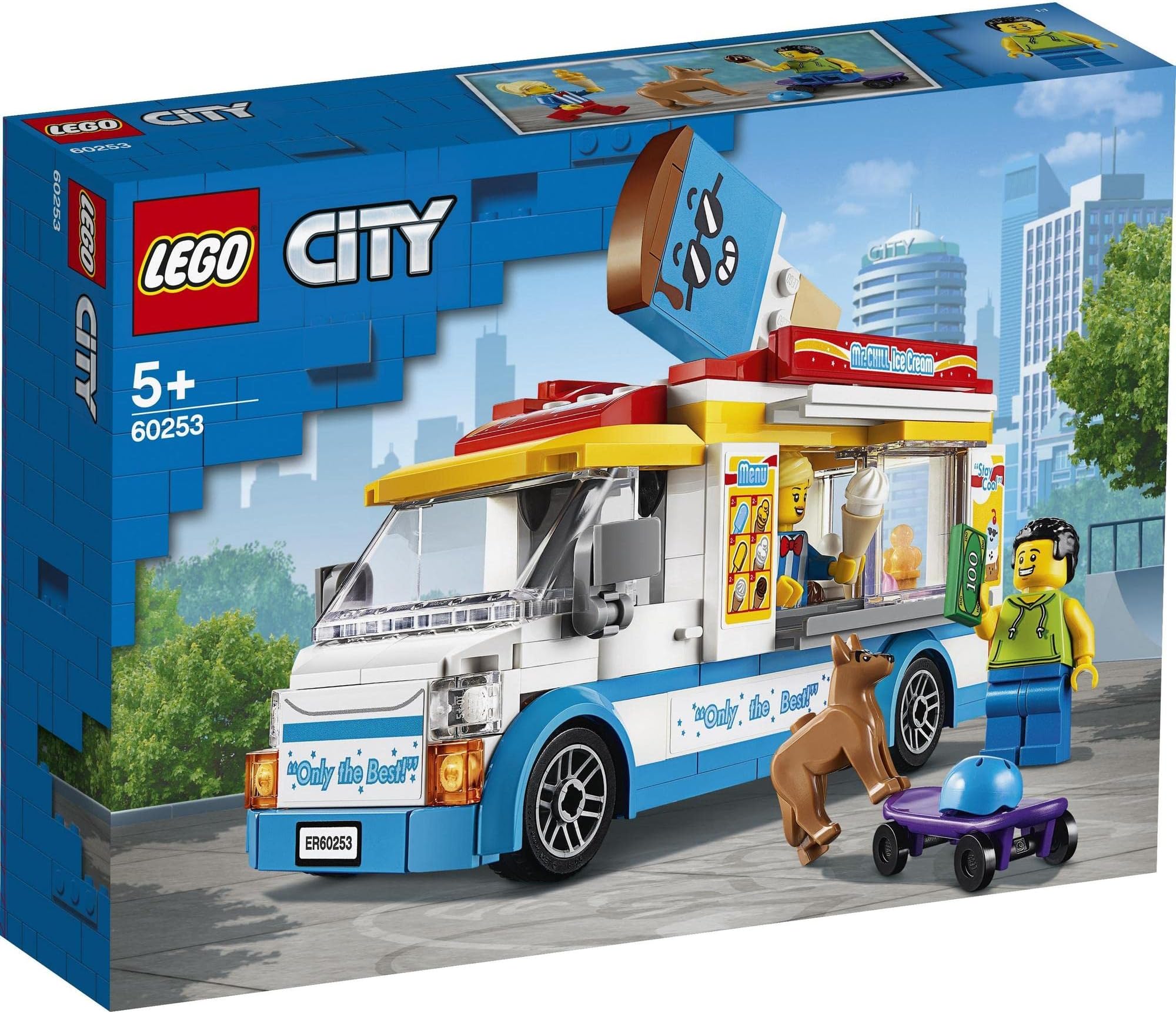 LEGO City 60253 Ice Cream Wagon Toy Blocks, Present, Truck, Vehicle, For Boys and Girls, Ages 5 and Up