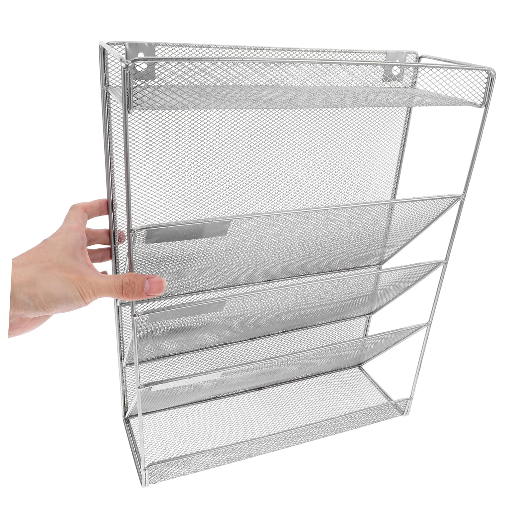 1 Satz Silberner Eisen Wandorganizer für Büro, Hängend