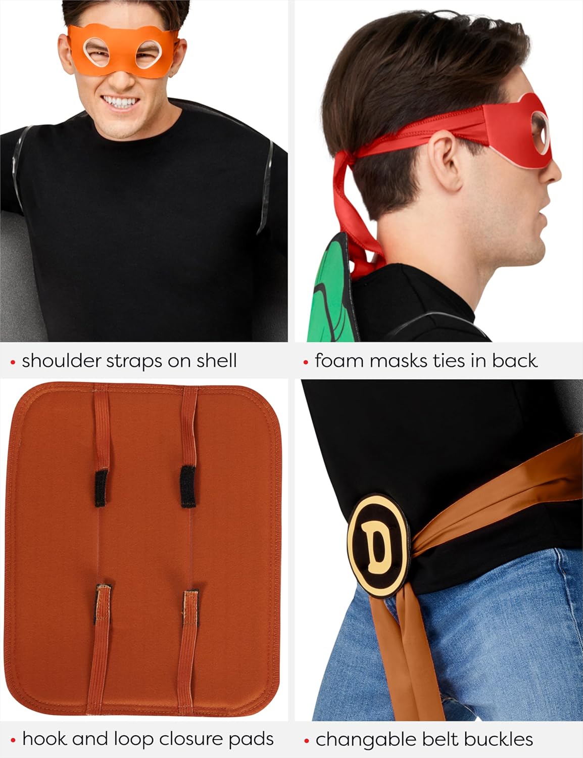 Rubies Teenage Mutant Ninja Turtles: TMNT Costume Accessory Kit for Adults, Men's No Size