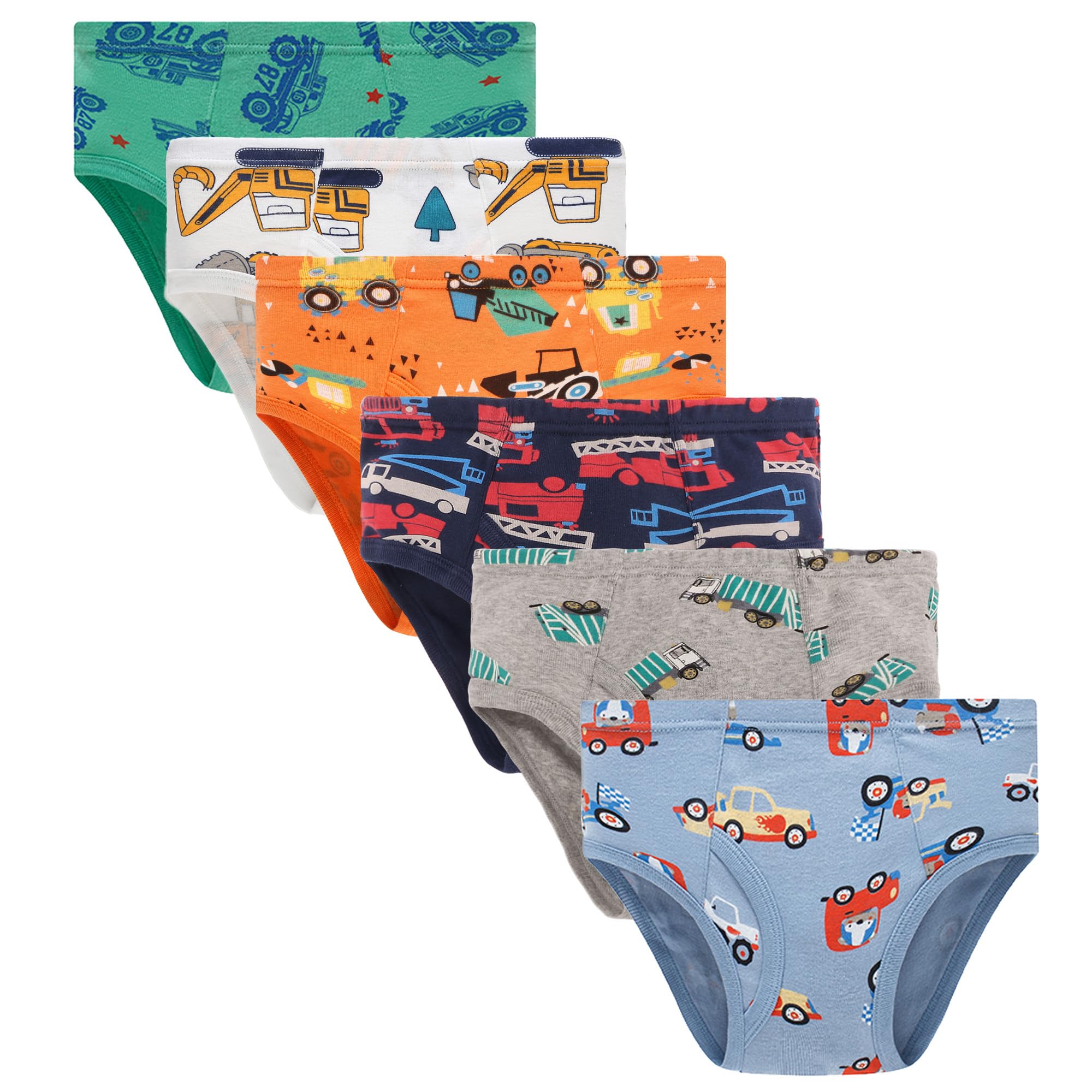 Boboking Calzoncillos tipo bóxer para niños pequeños, diseño de dinosaurio, camión, tiburón, ropa interior para niños pequeños