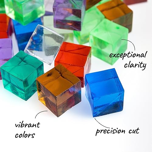 Miniatura 3 de Cubos acrílicos, piedras preciosas y cristales, diamantes falsos, tarro de 200 piezas de joyas de relleno de jarrón para manualidades, rocas de