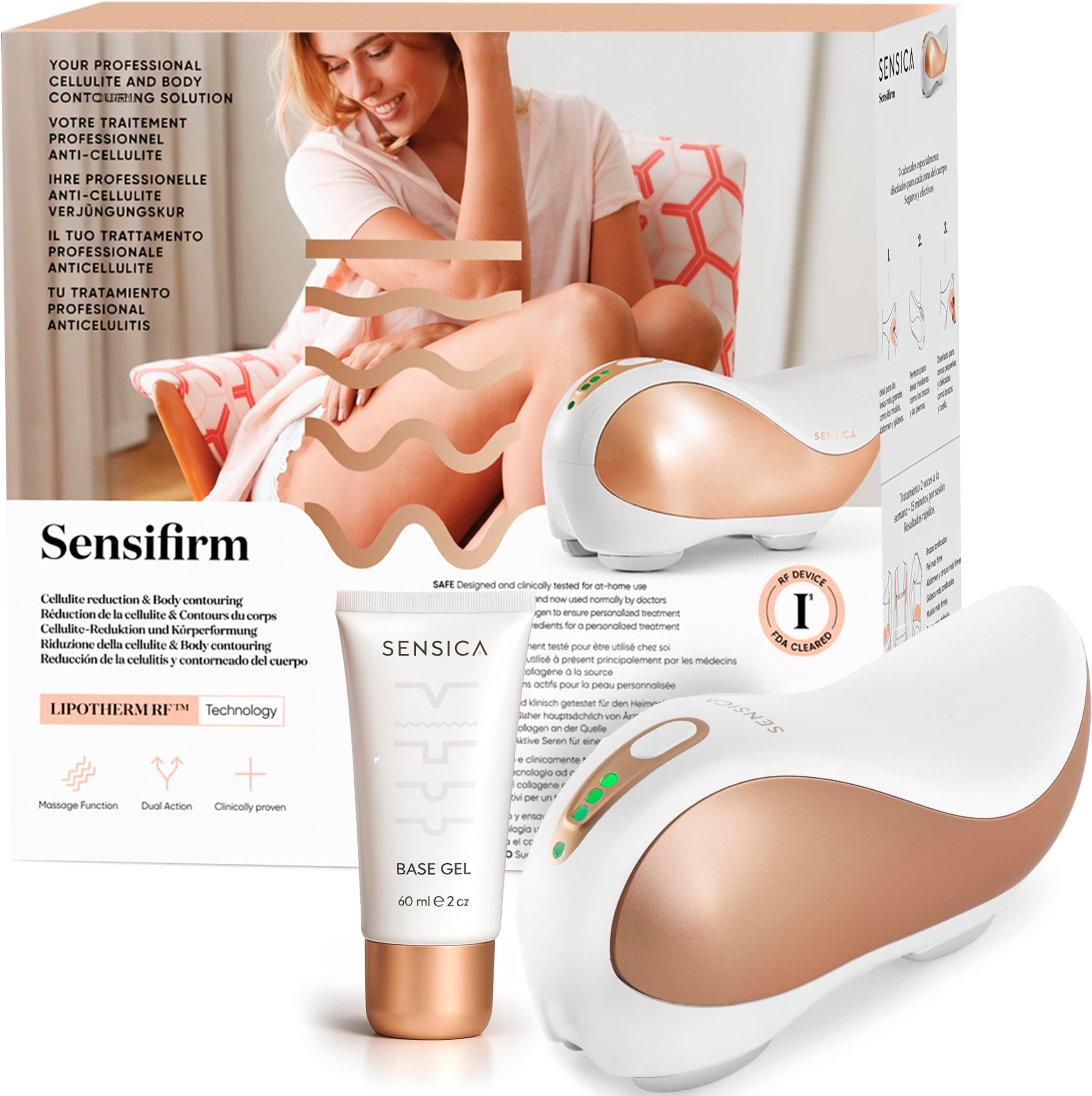 โ Sensifirm Radio Frequency Skin Tightening Device for Body โ RF Body Sculpting Tool for Thighs & Buttocks, Firming & Smoothing, Cellulite Remover For Legs, At-Home Skincare Machine
