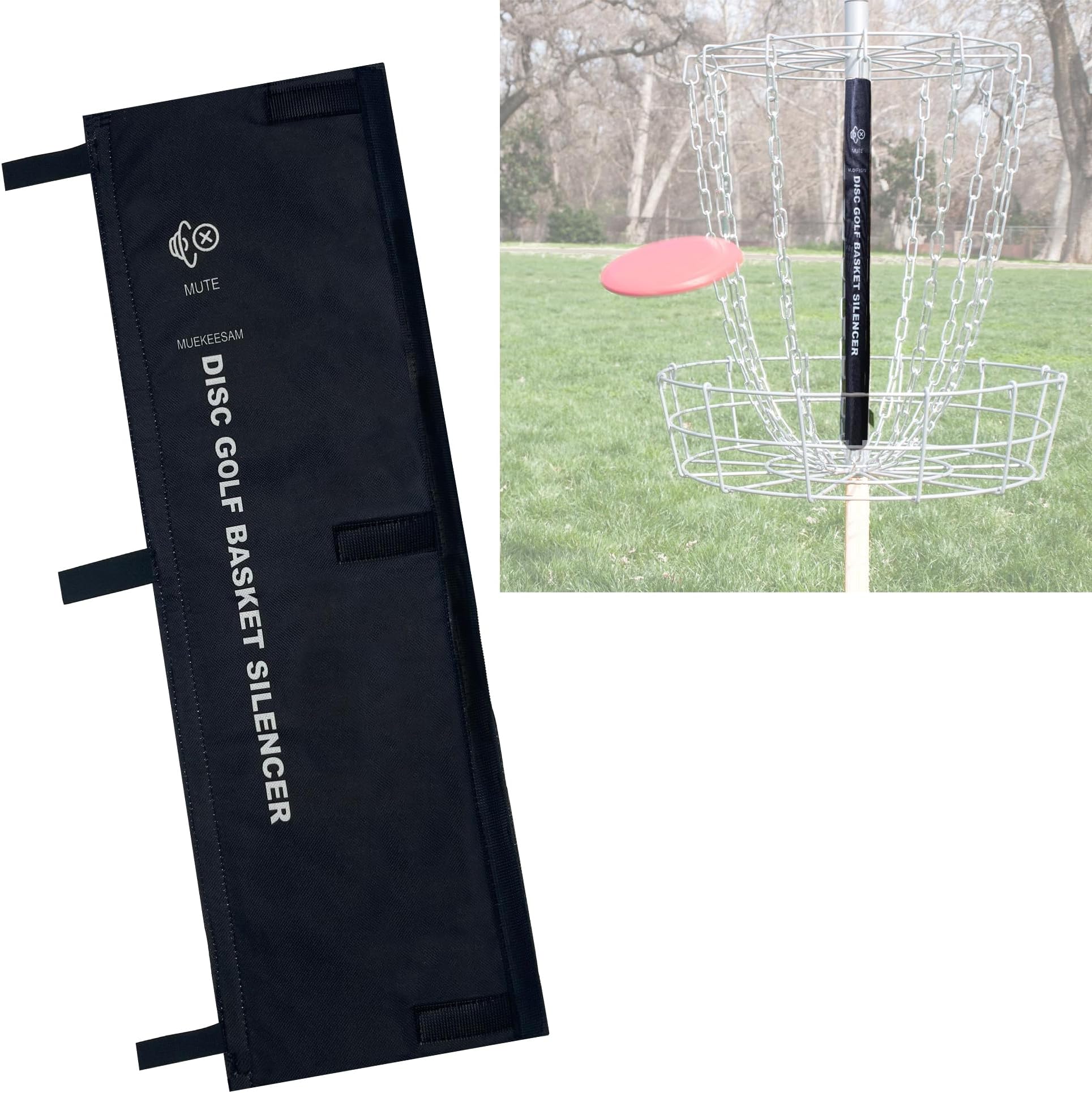 Disc Golf Basket Chain Silencer, Disc Golf Target Noise Canceling, Sound Barrier of Disc Golf Practice Basket, Make Your Chains Quieter