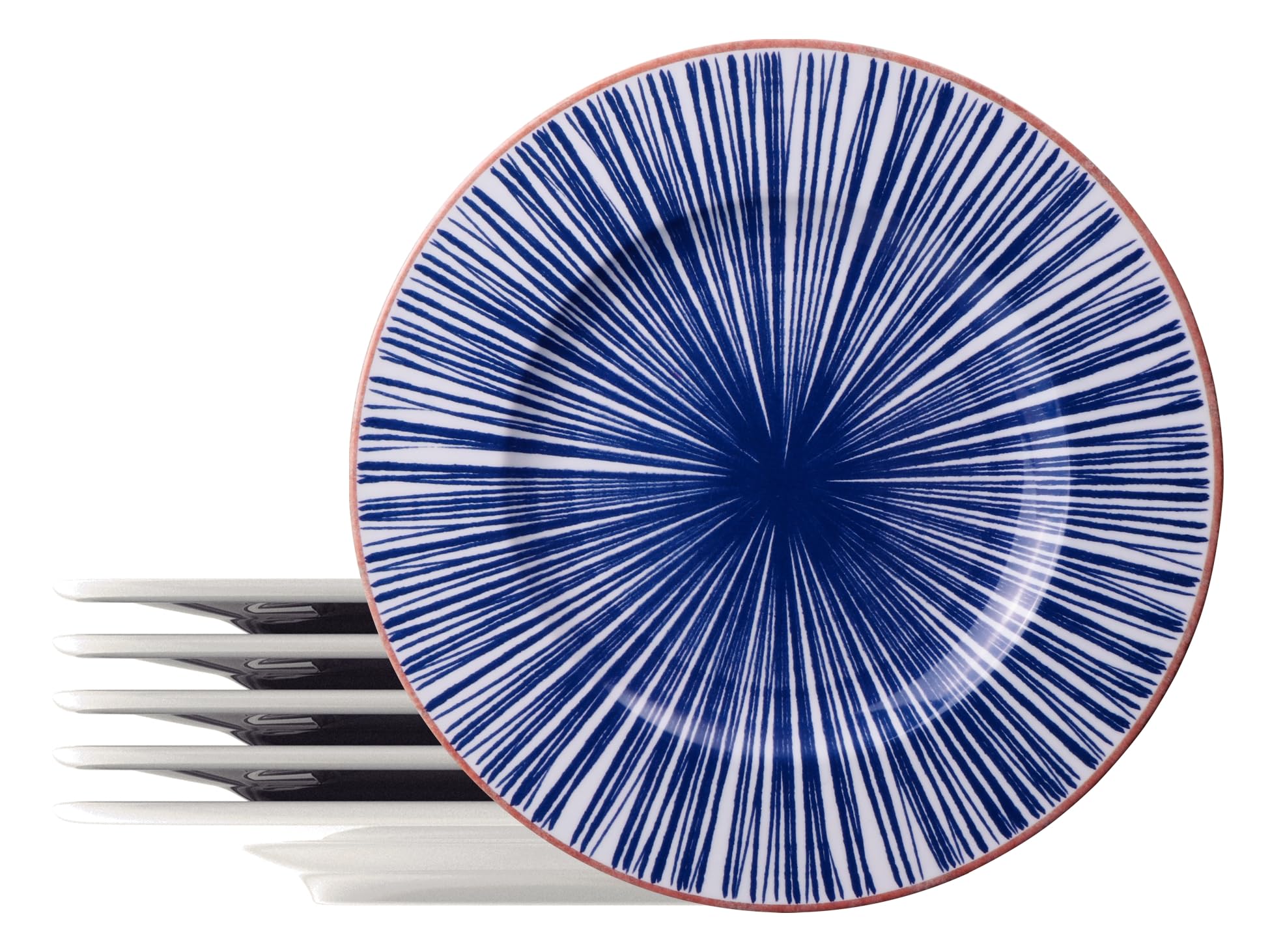 Tramontina - Assiettes plates rondes décorées porcelaine 28 cm Abstratta. Lot de 6. | Décorées