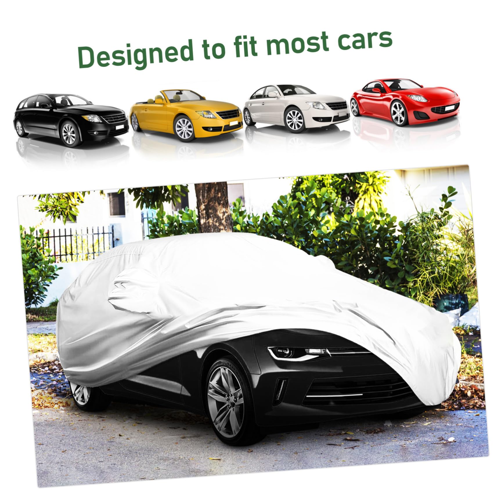 TOPPERFUN Automotive Car Cover Weather Wind Protection Cover Outdoor Car for Suvs Material XL — view 7