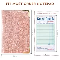 Vista 4 de Libreta de servidor DGBDPACK – Libretas de servidor para camarera con bolsillo con cremallera, 6 compartimentos, cartera organizadora de dinero