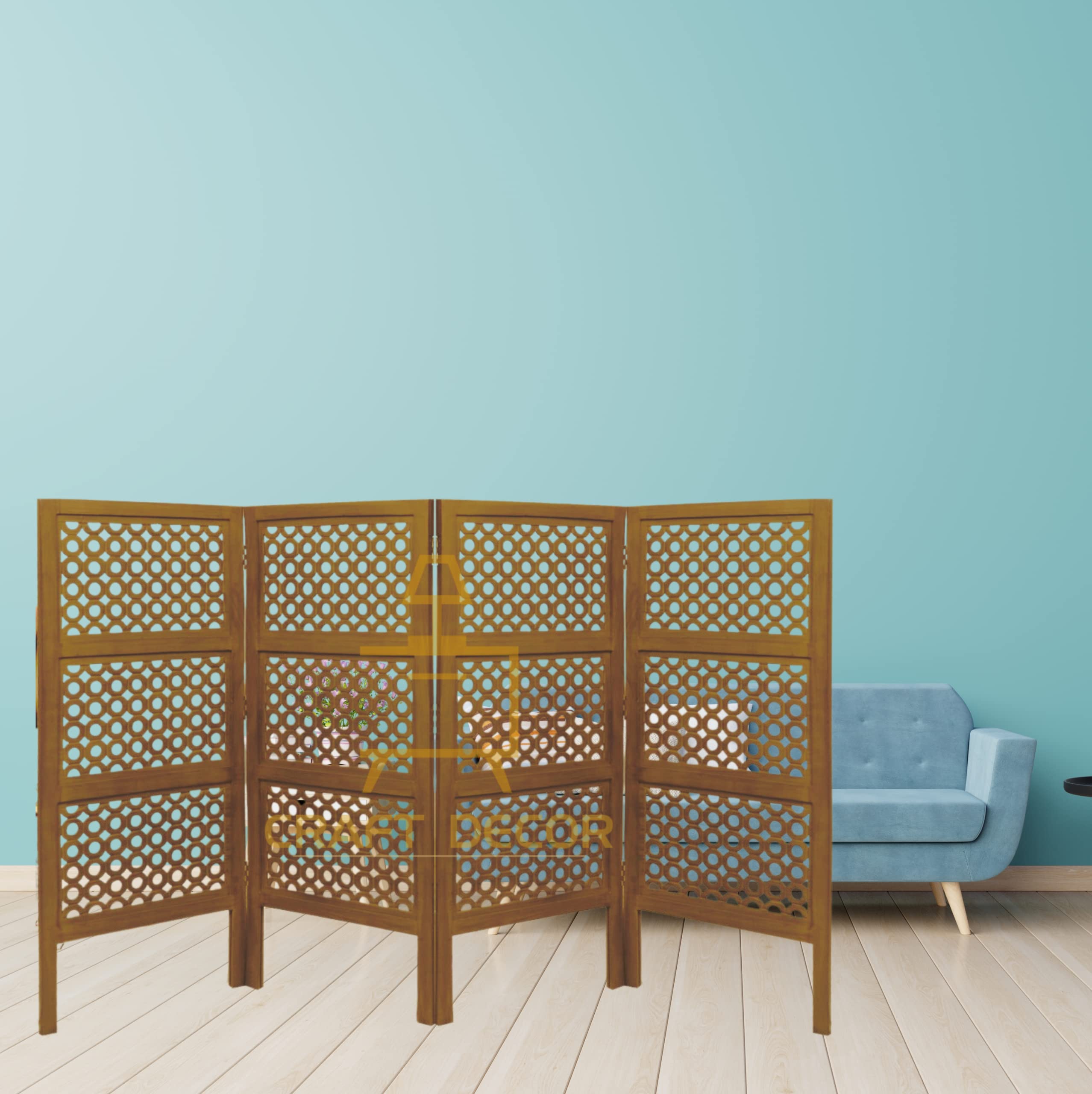 CRAFT DECOR Wooden Partition for Living Rooms 4 Feet Wooden Partition