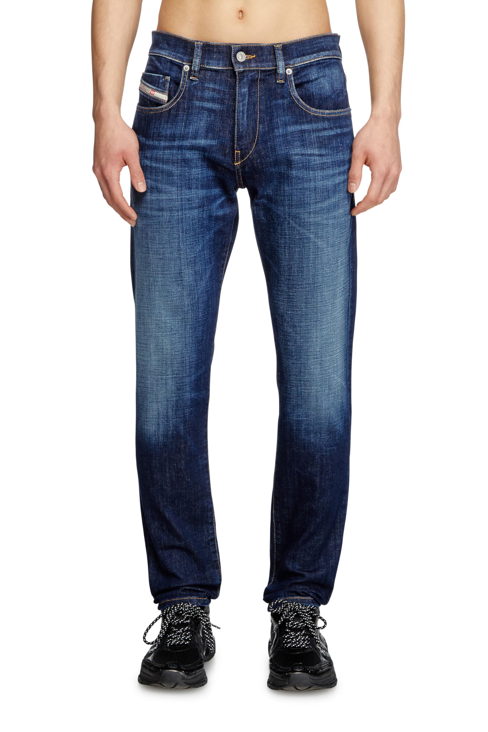 Diesel Mens 2019 D Strukt Slim Fit Jeans Dark Blue 34W / 34L