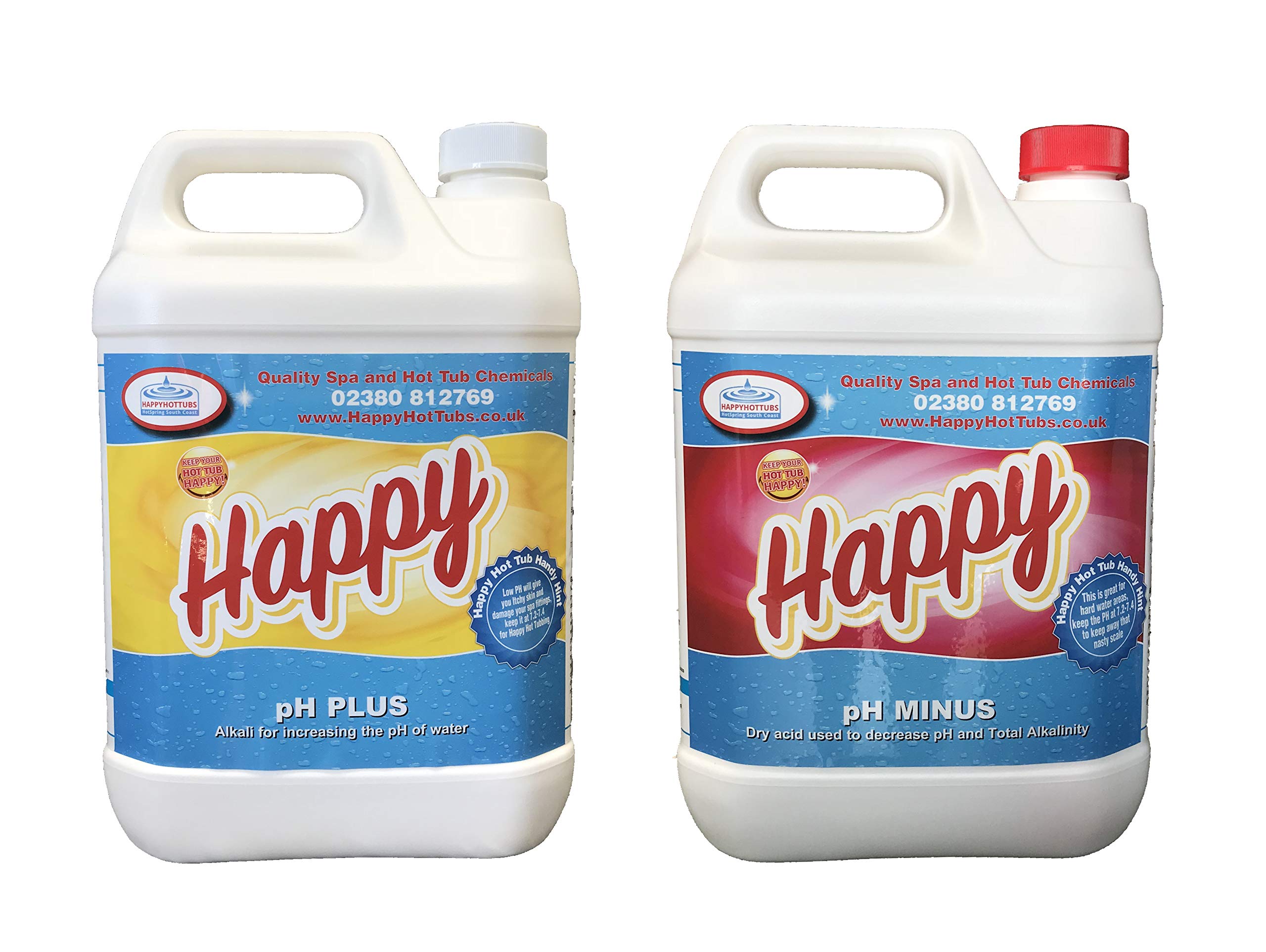 Happy Hot Tubs "PH Bundle Ph+ Plus And PH- Minus Hot Tub Swimming Pool Tubs Spa - + (5kg & 7kg)