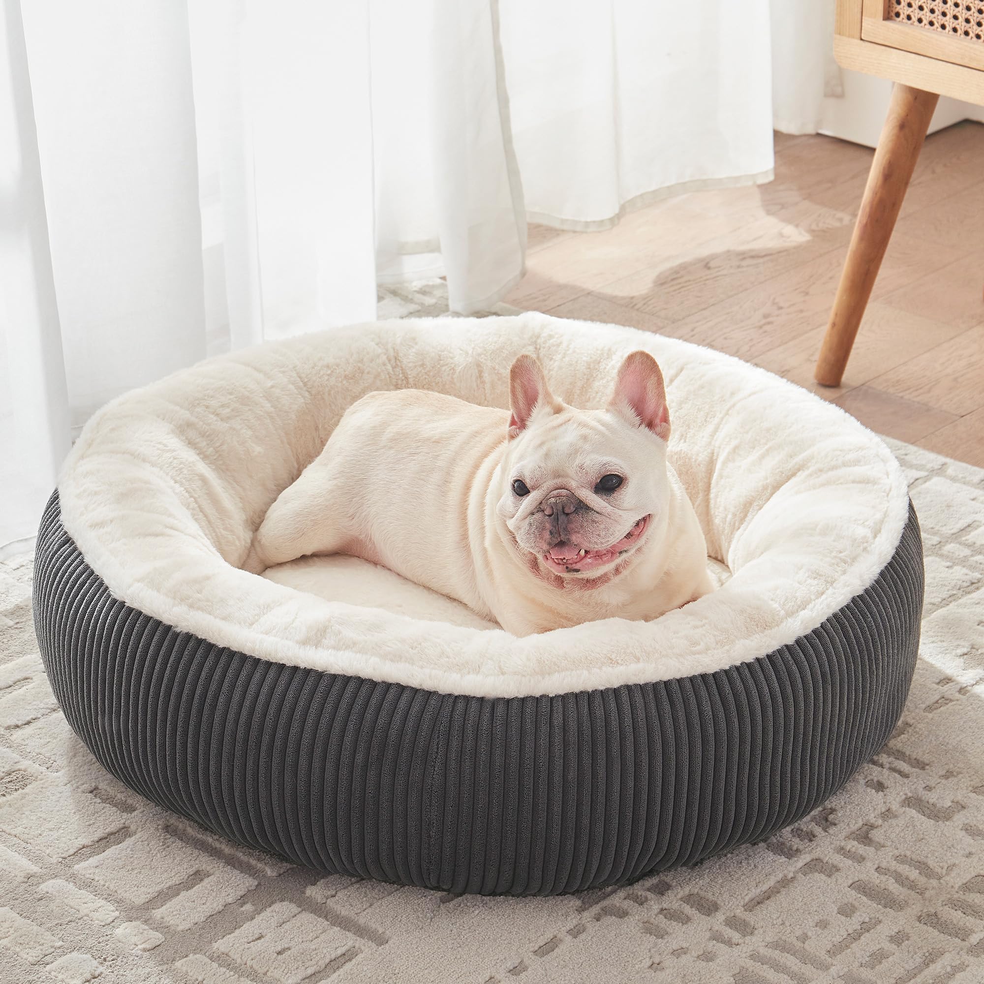 BedStill Donut Dog Bed for Medium Dogs