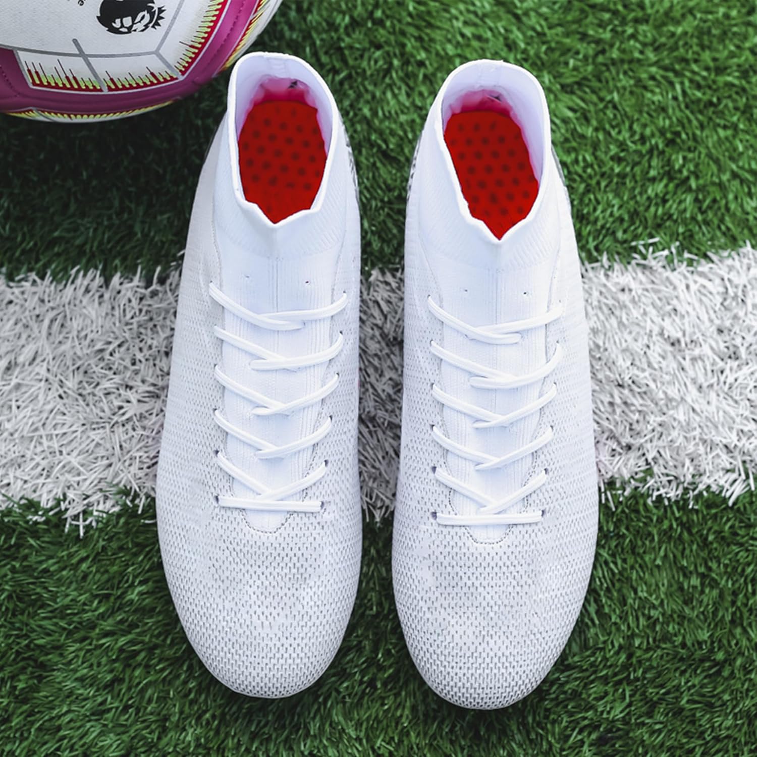 Men‘s Soccer Cleats Lightweight Football Boots Breathable Professional Sneaker Sport Athletic Ground Shoes