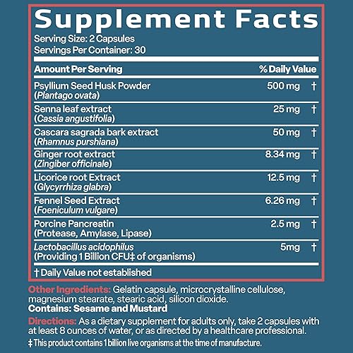 Vista 8 de Bronson Advanced Colon Cleanse - Fórmula prémium de limpieza y desintoxicación con cáscara de psyllium, hoja de senna, cascara sagrada, raíz