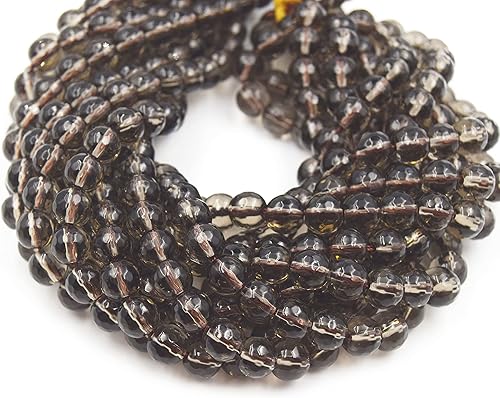 Cuentas de cuarzo ahumado Cuentas de piedras preciosas de cuarzo ahumado natural facetadas 0.157 in, 0.236 in, 0.315 in y 0.394 in Vendido por