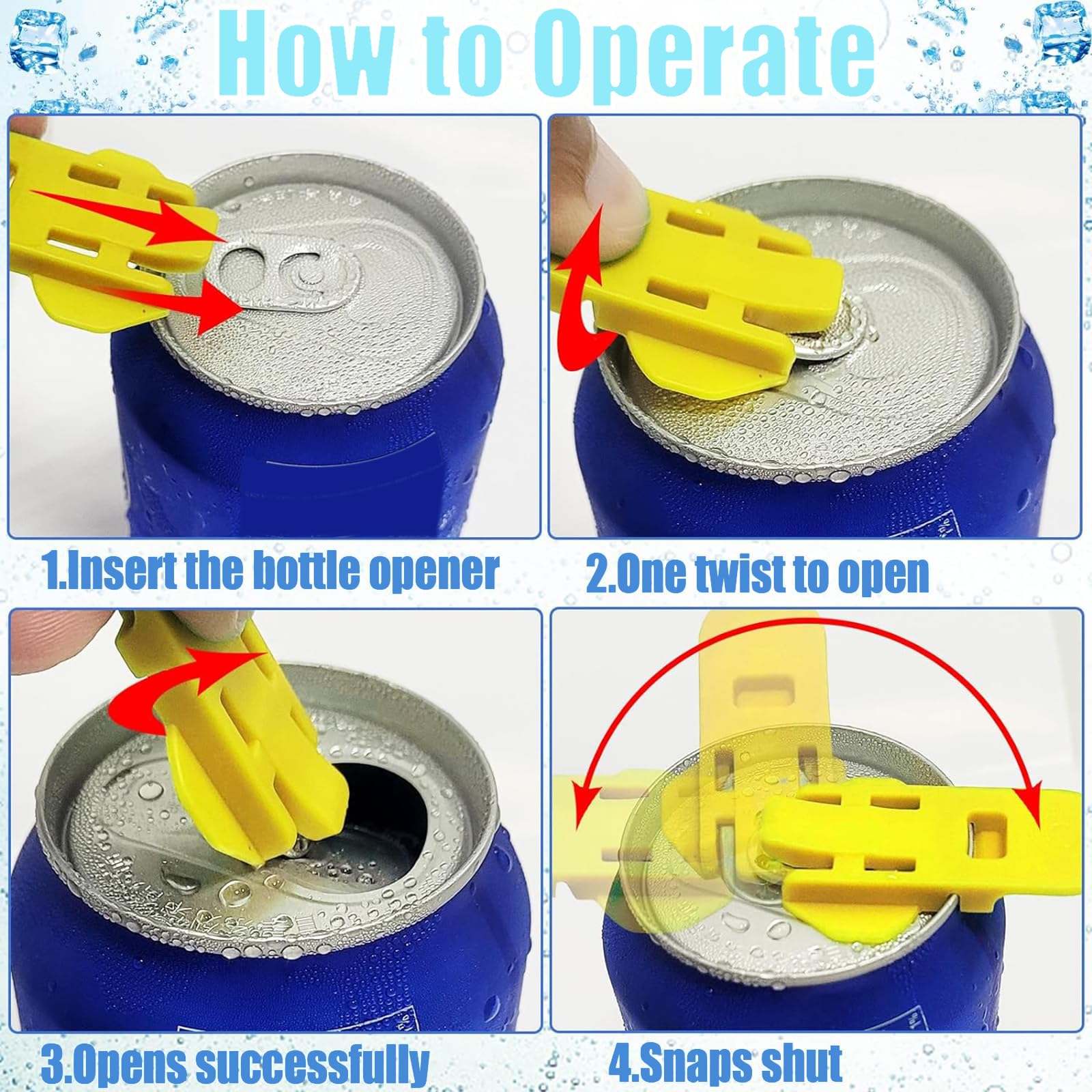 Herramienta de abrelatas de soda, 6 unidades, colorida, fácil manual, protector de plástico para mano, anillo de elevación, tapas para bebidas frías, protectores de bebidas de aluminio 4