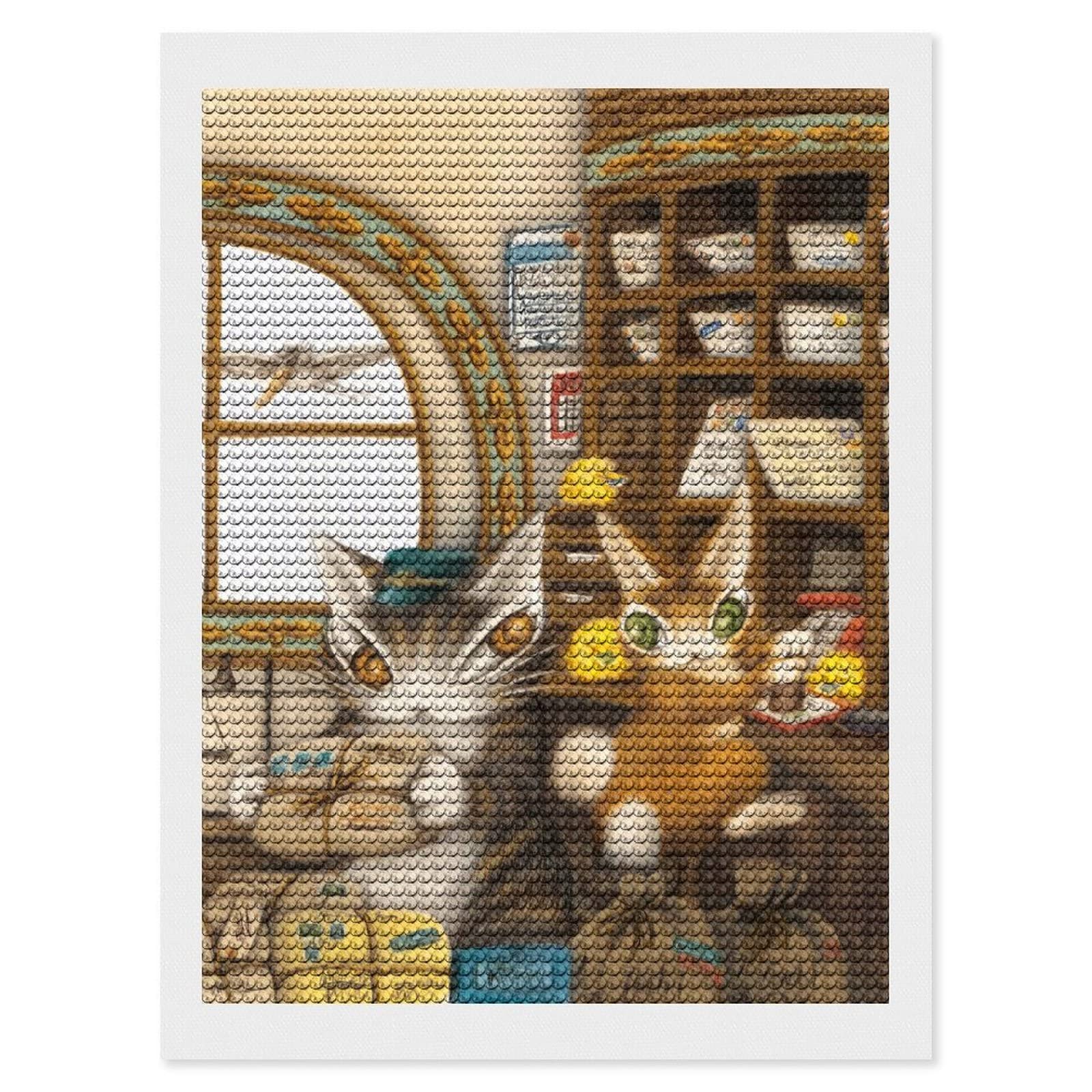 Amazon | 5Dダイヤモンドアートセット 池田あきこ 猫のダヤンはビーズ