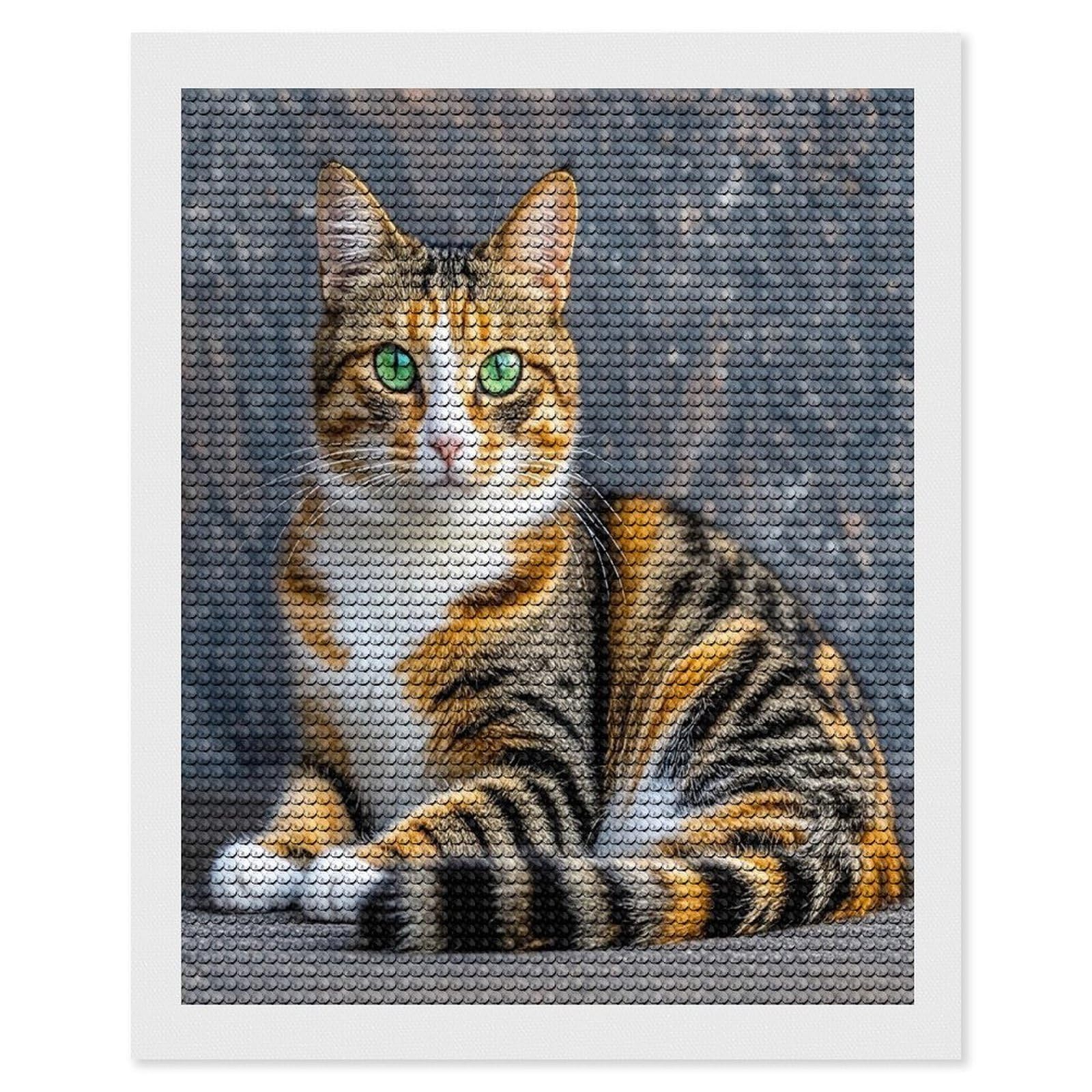 FekiLoot Cat Diamond Painting Kits for Adults Round Paint with Diamonds Pictures Gem Art Painting Kits Personalized Diamond Art Full Drill for Beginners Home Wall Decor