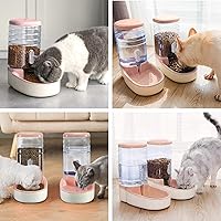 Vista 6 de Alimentador automático para perros y gatos, dispensador de agua y alimentador por gravedad con cuenco de comida para mascotas para perros pequeños