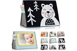 ZICOTO High Contrast Tummy Time Book: Empowering Sensory Development for Infants 0-6 Months