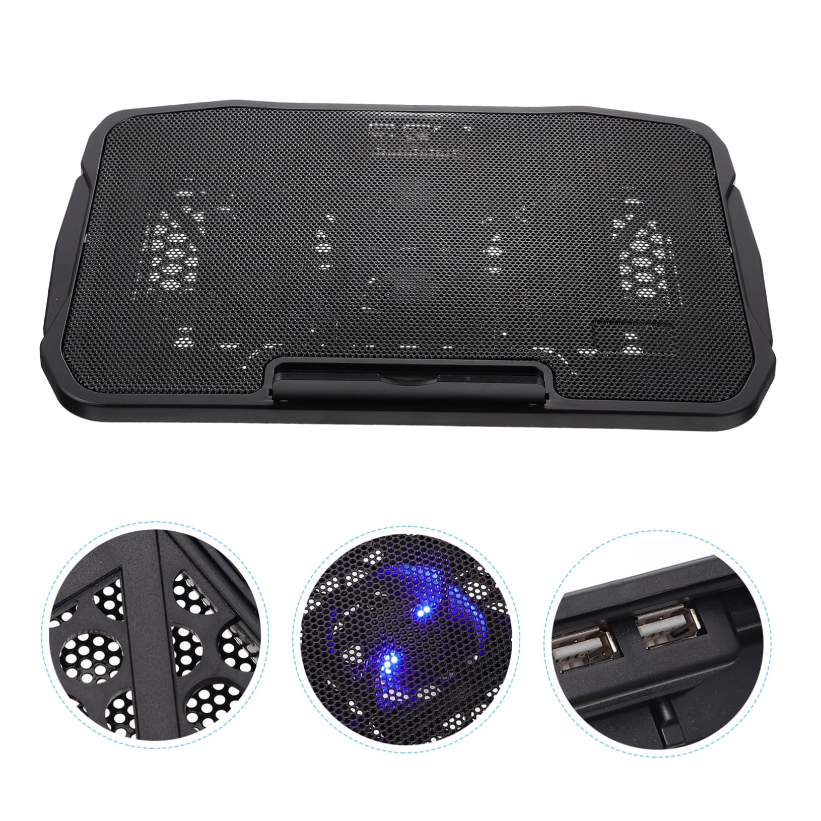 LABRIMP 1 Pieza Soporte para Laptop con Disipador de Base Antideslizante y Diseño de Doble USB para Oficina y Estudiantes