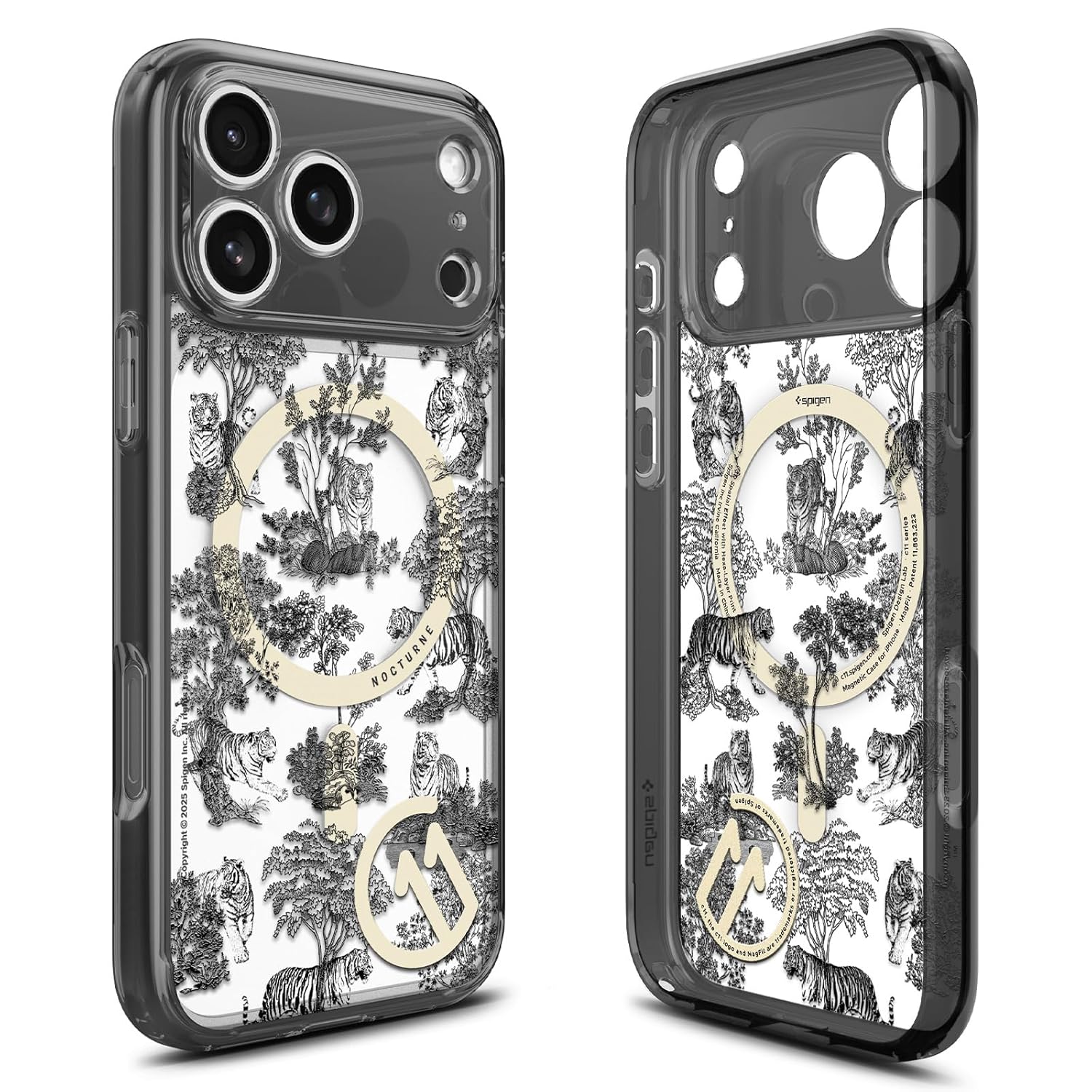 Spigen Ultra Hybrid MagFit Back Cover Case for iPhone 17 Pro [MagSafe Compatible] [Camera Control Covered] [3D Effect with Hexa-Layer Print] – c11 Nocturne