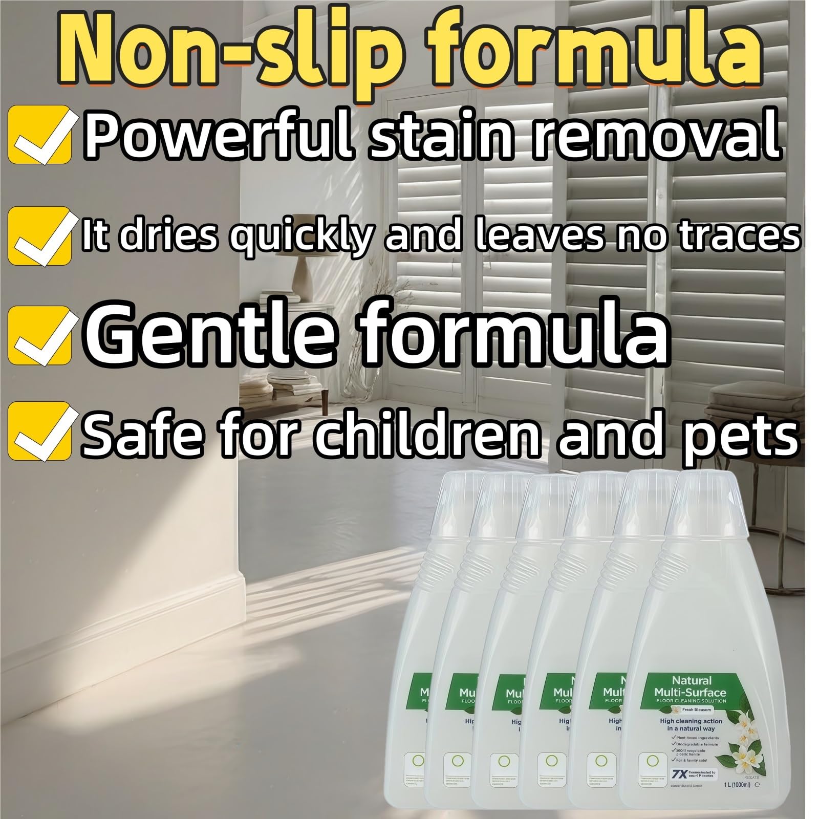 Nettoyant Pour Sols 1L Compatible Avec BISSELL Solution De Nettoyage De Sols Multi-surfaces