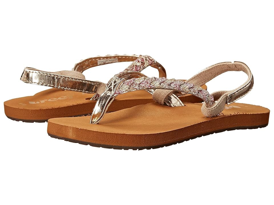 

Reef Kids Little Twisted Stars (Infant/Toddler/Little Kid/Big Kid) (Tan/Pink Glitter) Girls Shoes