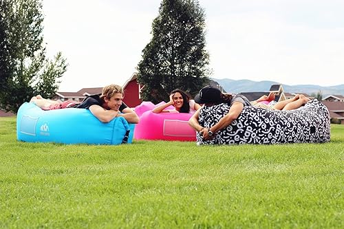 Miniatura 53 de WEKAPO Tumbona inflable, sofá de aire, hamaca, portátil, impermeable y a prueba de fugas, ideal para patio trasero, playa, viajes, camping, picnic