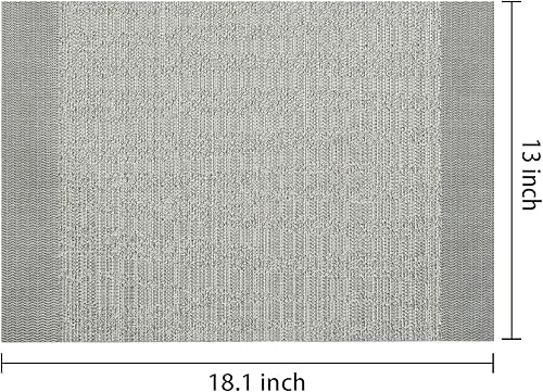 Miniatura 2 de AHHFSMEI Juego de 6 manteles individuales de vinilo tejido de plástico de 18.1 x 13 pulgadas, antideslizantes, resistentes al calor, lavables,