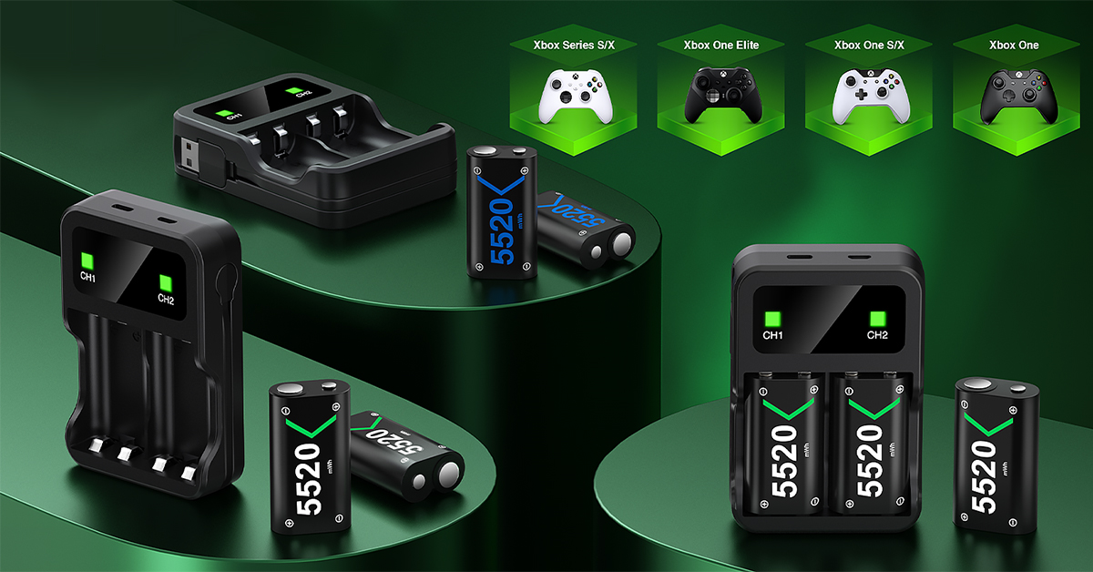 Xbox One Battery Pack 4x5520mWh Xbox Controller Battery Pack With ...