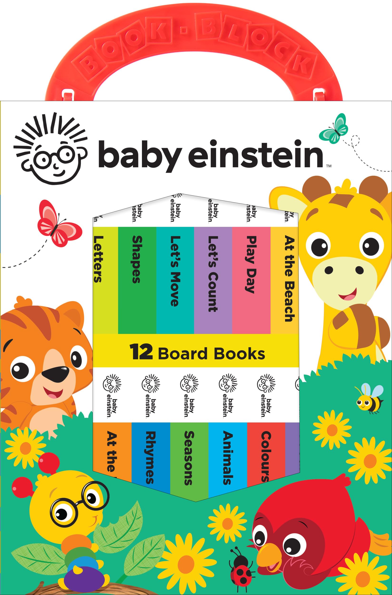 Baby Einstein - My First Library Board Book Block 12-Book Set - First Words, Alphabet, Numbers, and More! PI Kids