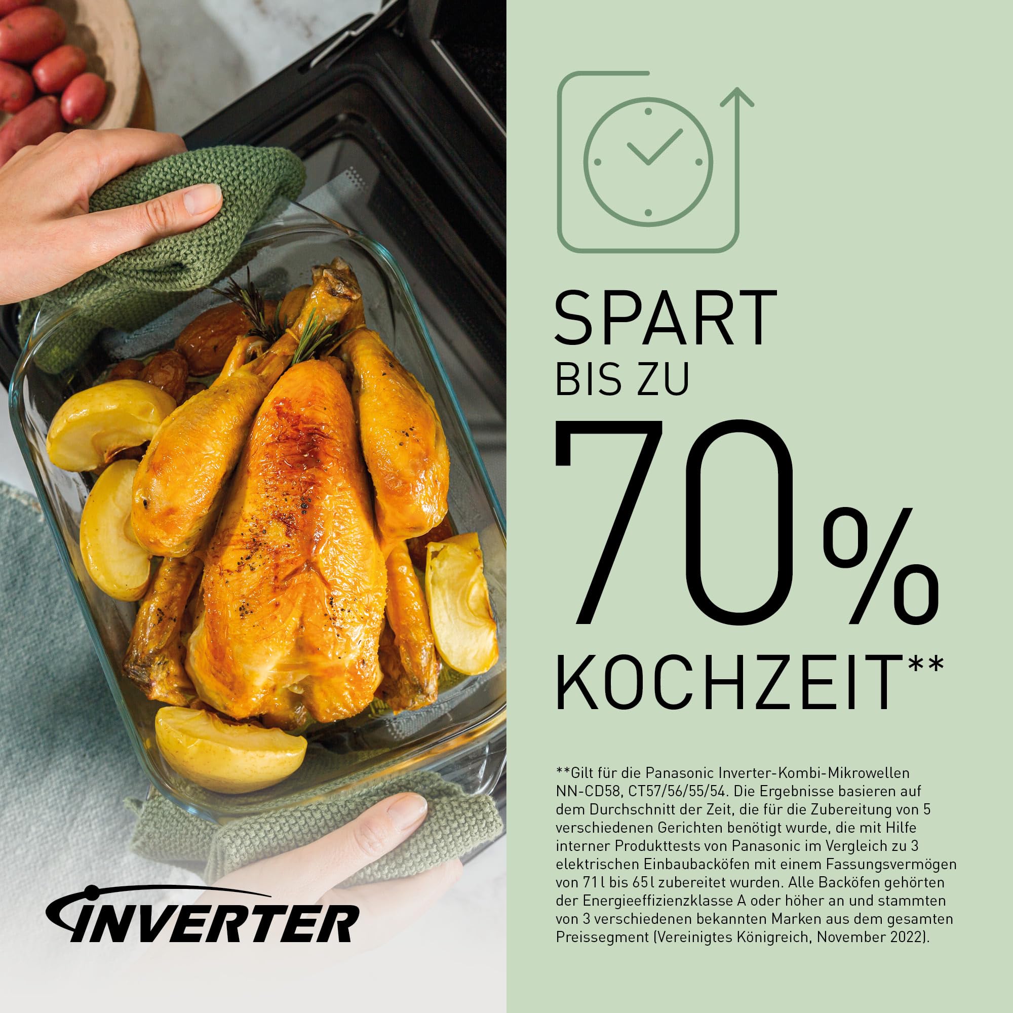 Panasonic NN-CT57JMGPG Kombi-Mikrowellenherd 27 Liter 1000 W Edelstahl
