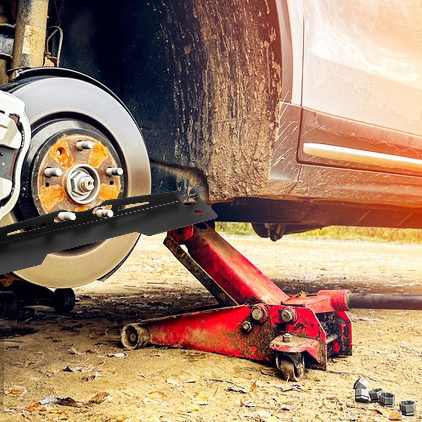 Piastra per Strumenti di Allineamento Ruote Strumento di Misurazione Accurata in Ferro per SUV ATV UTV, di Allineamento Semplificato per Meccanica Fai-da-Te, Nero, 2 Pezzi