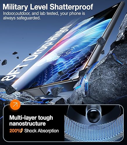 Miniatura 8 de UltraGlass Unbreak Top 9H+ Glass - Protector de pantalla para Samsung Galaxy S24 Ultra grado mil, inastillable y más duradero Protector de pantalla