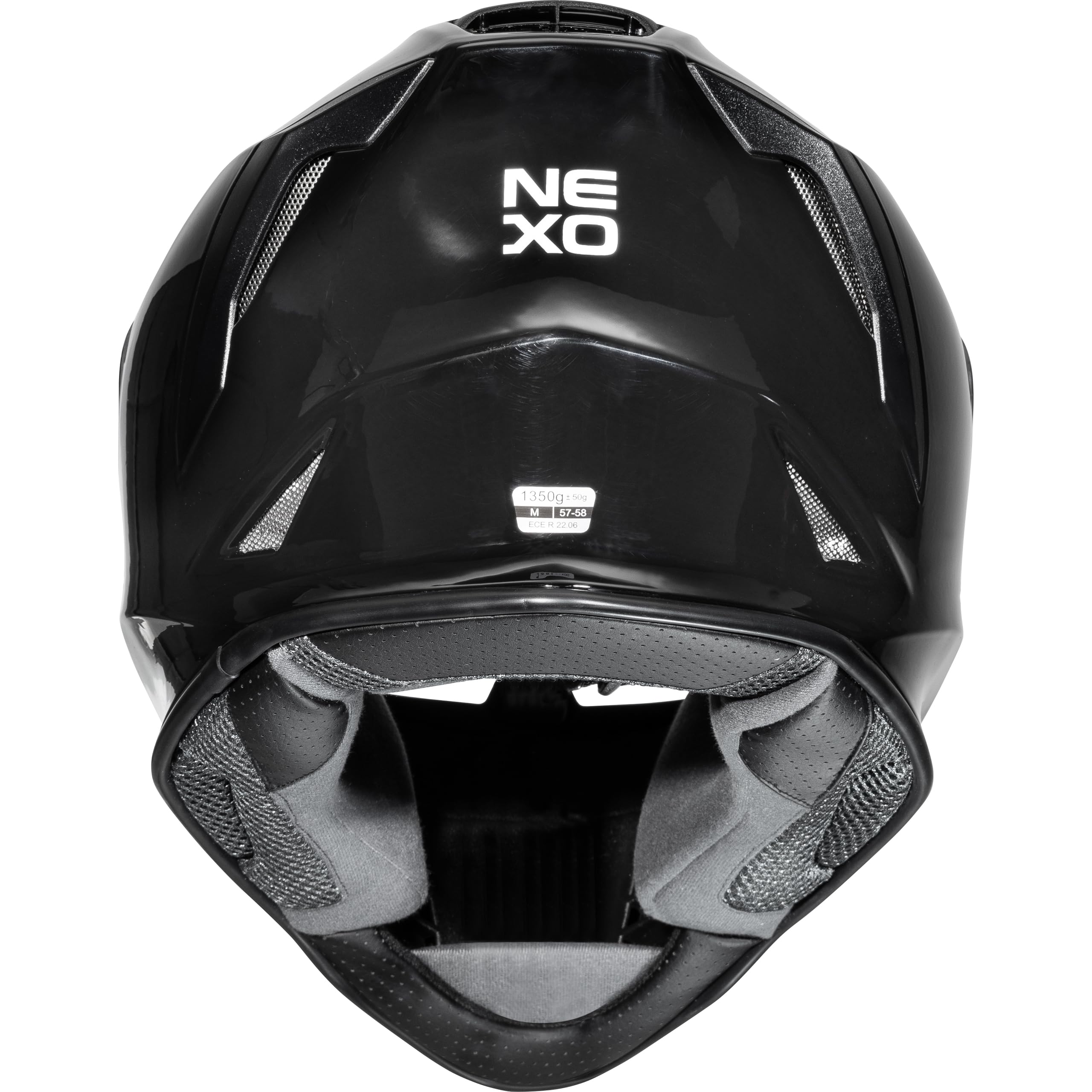 Nexo Integralhelm Basic III Motorradhelm Helm Motorrad Mopedhelm, herausnehmbares Komfortpolster, mehrfache Be-, Entlüftung, Nasen-, Kinnwindabweiser, klares Visier, Ratschenverschluss,