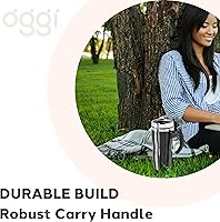 Vista 31 de Oggi Multigrip Stainless Steel Thermal Travel Mug - 16oz, with slide open lid for hot and cold beverages.