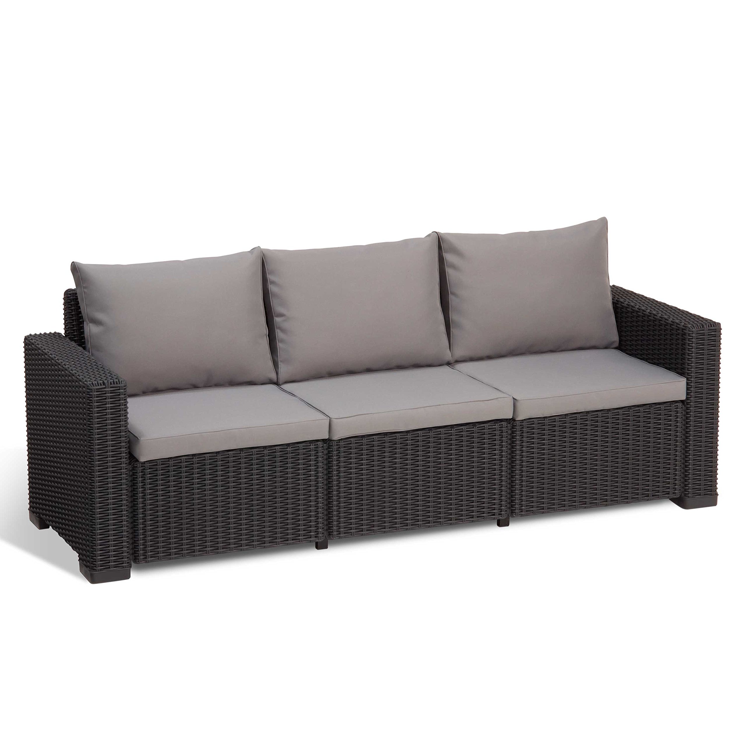 Transcontinental Group California 3-Seat Sofa with Cushions - Graphite Grey