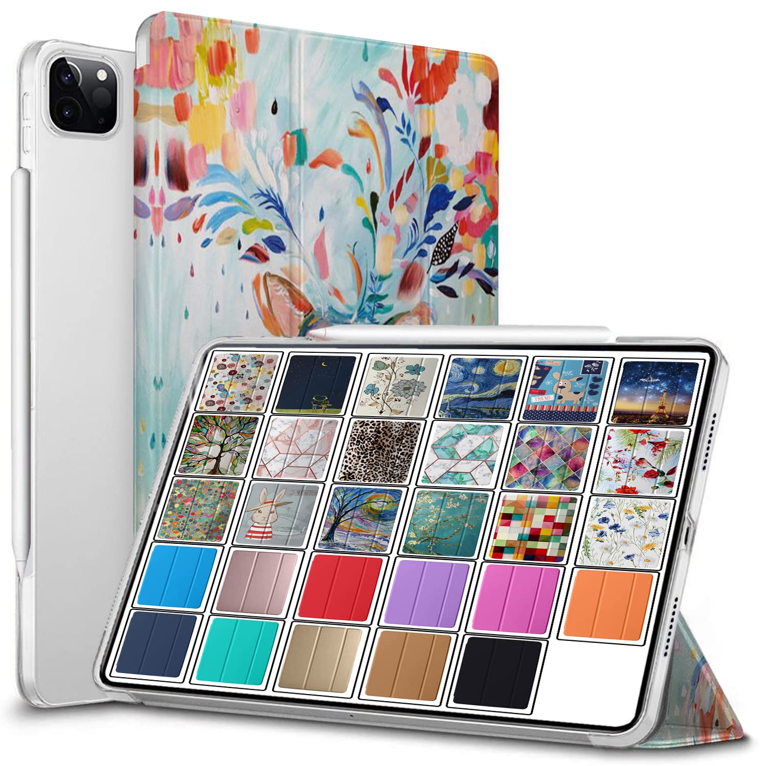 DuraSafe Cases for iPad PRO 12.9 Inch 2020 4th Generation [ Pro 12.9 4 ] A2229 A2069 MY2H2HN/A MY2J2HN/A Printed Slim Lightweight Protective PC Dual Angle Stand Clear Flip Back Cover - Deer Print (B097W4LJY2) Amazon Price History, Amazon Price Tracker
