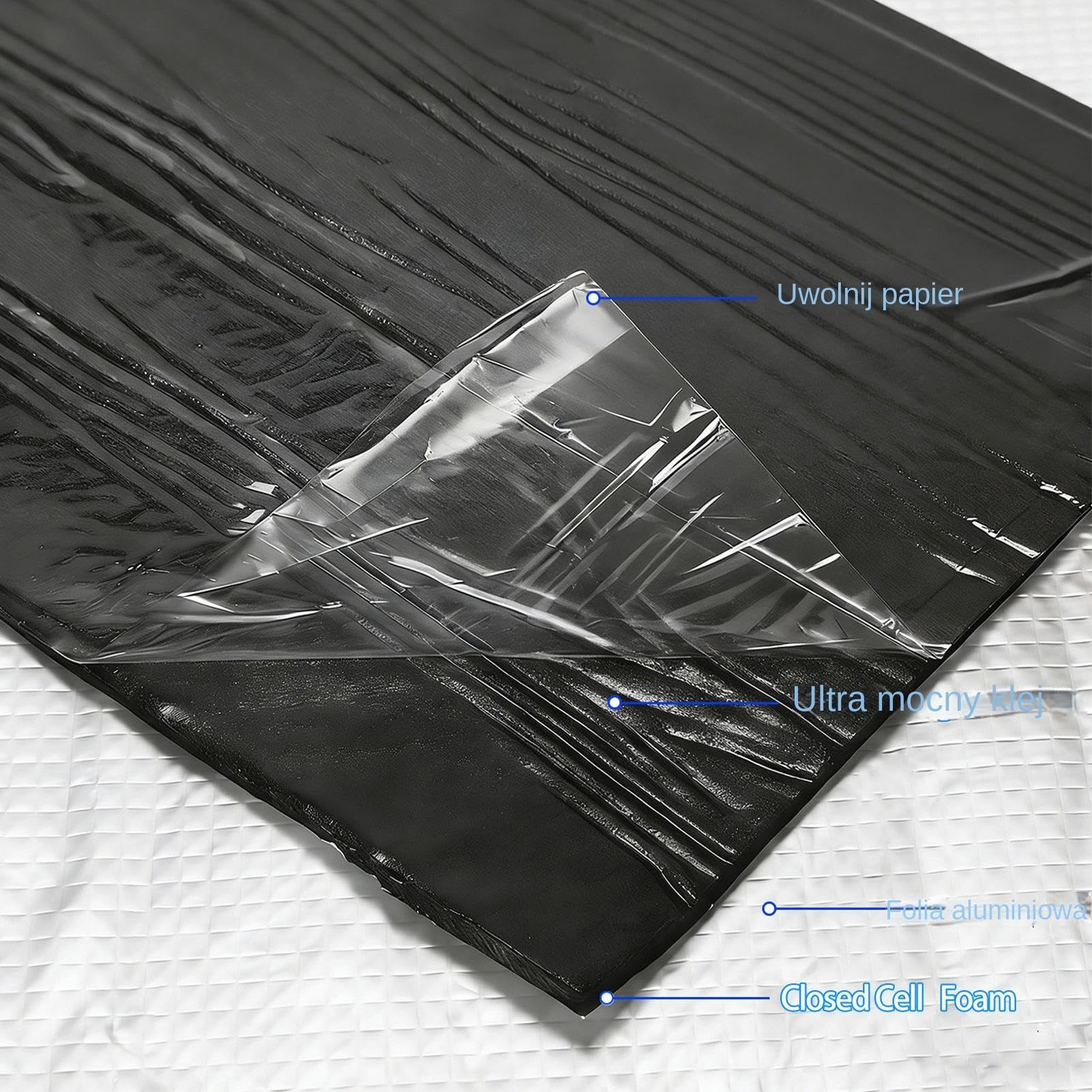 Samochodowy tłumik akustyczny, mata termoizolacyjna, arkusz tłumiący z kontrolą wibracji, aluminiowy materiał dźwiękochłonny, mata samochodowa z łatwym montażem, akcesoria samochodowe do podwozia dach