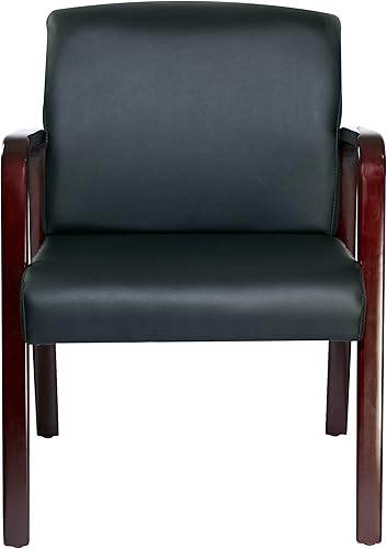 Miniatura 4 de Alera Reception Lounge Series Silla de invitados, caobacuero negro
