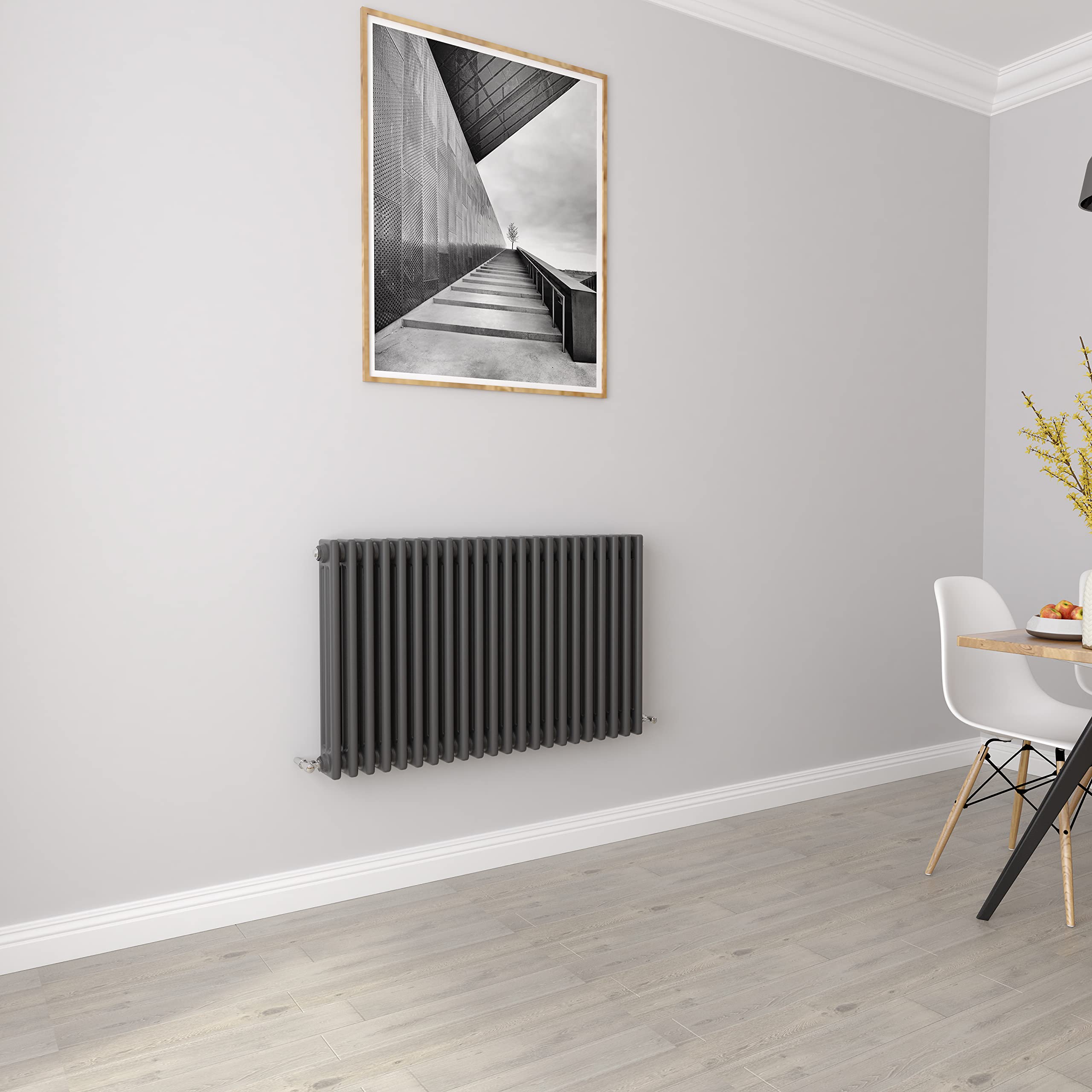 Anthracite radiators Horizontal 3 Column Rads Cast Iron Style Central Heating radiators for Bathroom,Living Room and Kitchen 600x1010mm โ image 1