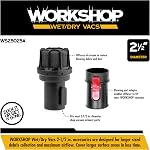 WORKSHOP Wet/Dry Vacs WS25025A 2-1/2-Inch Muffler/Diffuser for Wet Dry Shop Vacuum