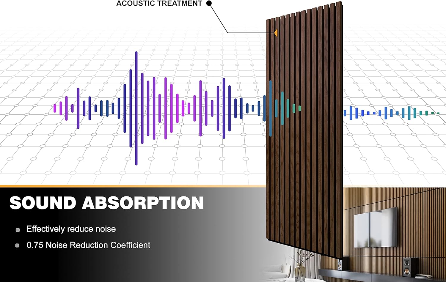 Modern Oak-Veneer Acoustic Wood Wall Panels with Recycled Felt Backing