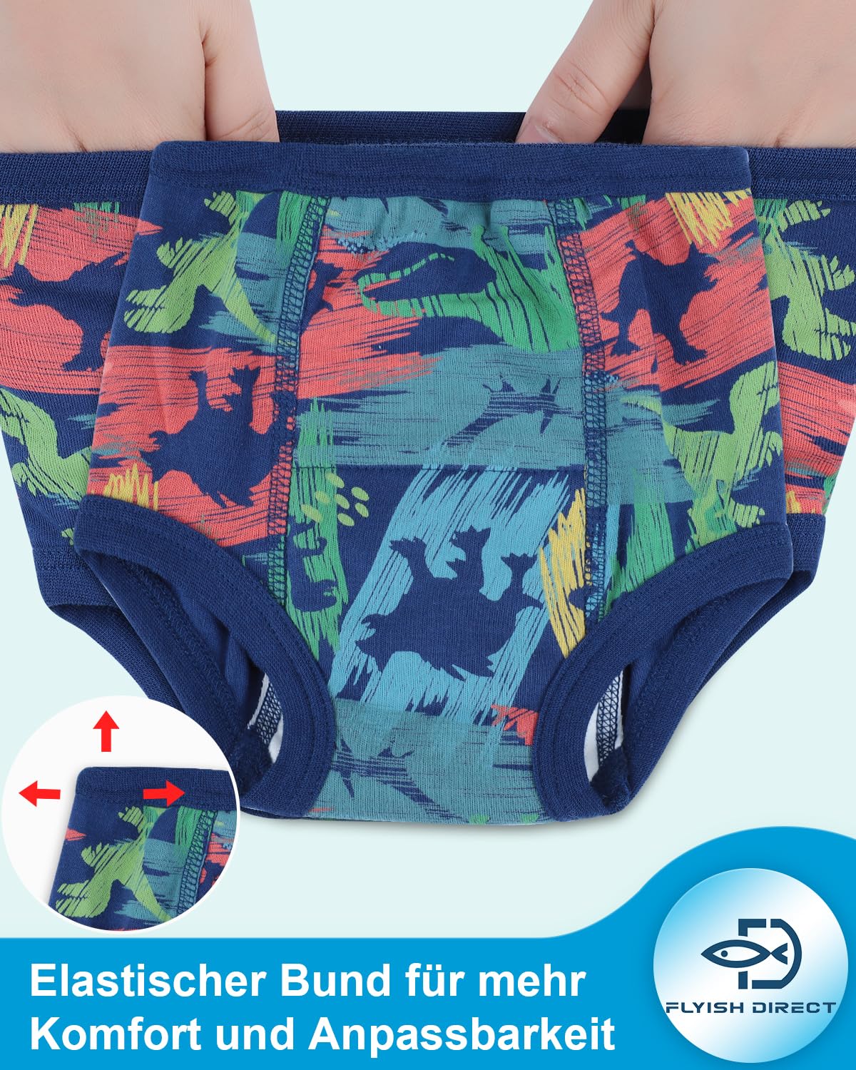 FLYISH Direct Trainingshose für Jungen, weich und saugfähig, 6-lagiger Stoff, 100% Baumwolle, 4 Packungen/6 Packungen, Auto - 4