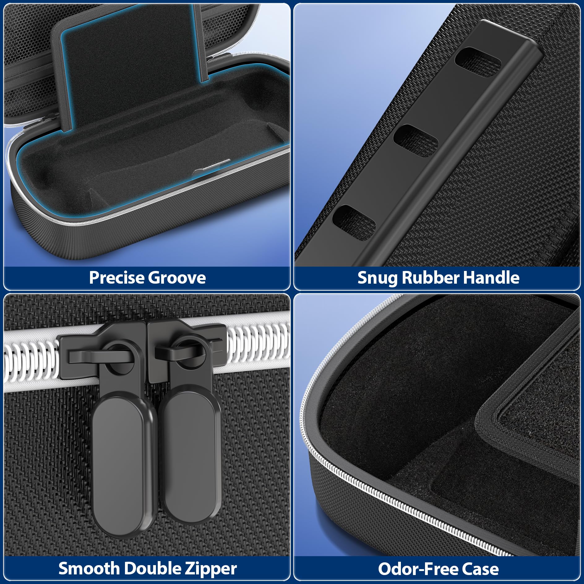 JOYSOG Custodia Rigida Per Playstation Portal, Custodia Rigida Per Console Portatile Playstation Portal E Pellicola Protettiva Per Schermo Portatile, Nero , Handbag 2*Screen Protector, Per - Foto 3