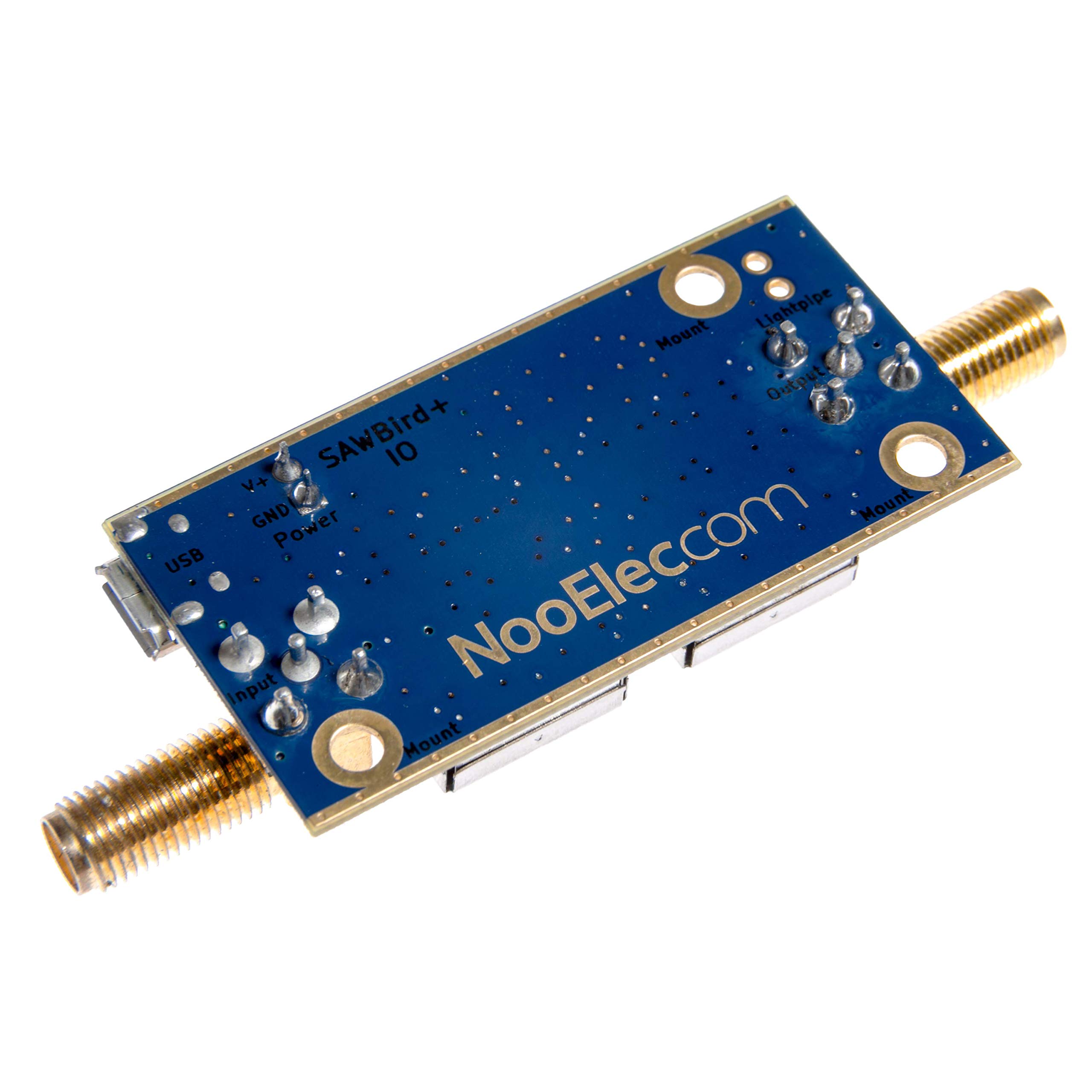 Nooelec SAWbird+ iO Barebones - Filtro SAW de Primera Calidad y Módulo LNA de Ruido Ultrabajo en Cascada para Aplicaciones de Banda L (Inmarsat AERO/STD-C). 1542MHz de Frecuencia Central